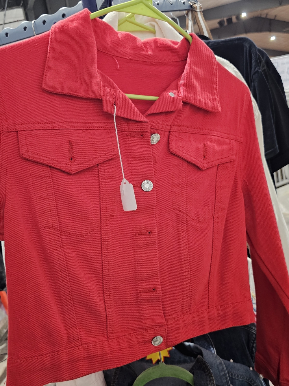 Red Women's Denim Jacket - Brand Unspecified